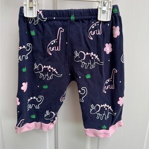 Little Bety Girls Size 4 Dinosaur Pajama Shorts Bottoms - Navy and Pink